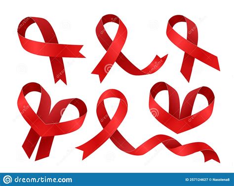 Big Set Of Red Ribbons Stock Vector Illustration Of Campaign 257124627