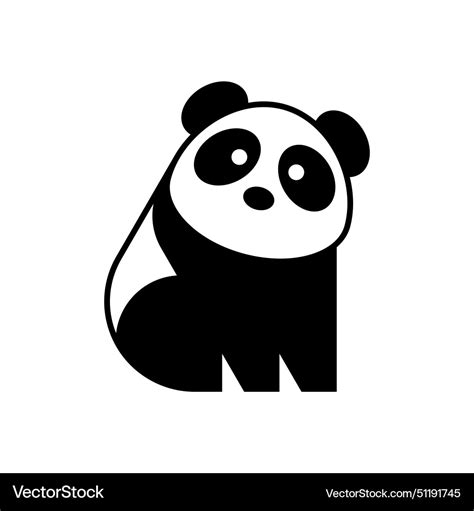 Panda logo Royalty Free Vector Image - VectorStock