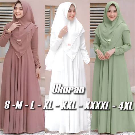 Jual Gamis Wanita Terbaru 2024 Games 3In1 Simpel Abaya Set Turki Tunik