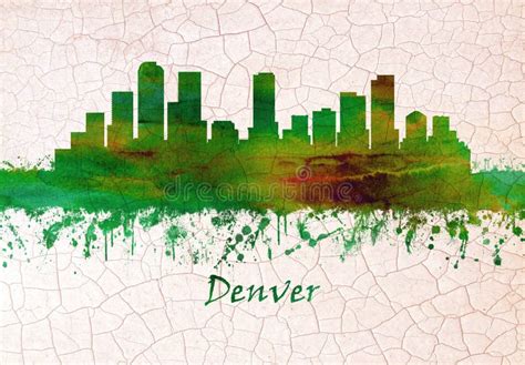 Colorado Skyline Hand Drawn Colorado Sketch Style Vector Illustration