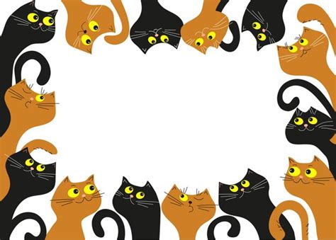 Premium Vector Banner Frame Cats