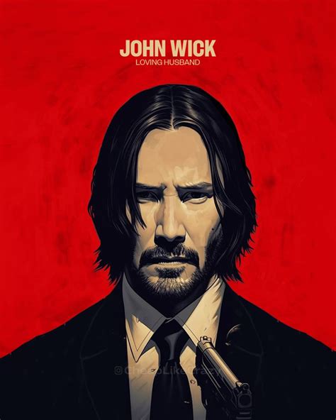 The Poster For John Wick S Upcoming Movie Is Shown In Front Of A Red