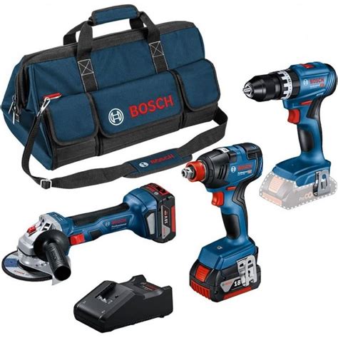 Bosch Elektrowerkzeug Set Gsb 18v 45 And Gdx 18v 200 And Gws 18v 7 Akku