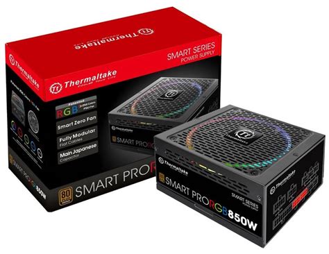 Fonte 850W Thermaltake Smart Pro RGB Modular PFC Ativo Eficiência 85