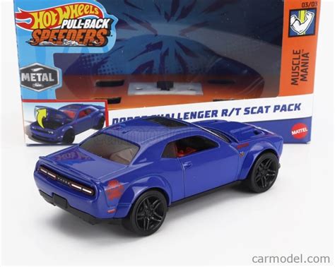 Mattel hot wheels Dodge Challenger R t Scat Pack Modrá