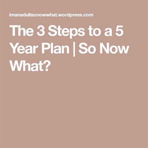 The Steps To A Year Plan