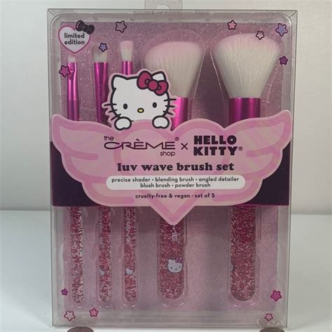 Hello Kitty Makeup The Creme Shop X Hello Kitty Luv Wave Brush Set