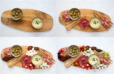 Antipasti Platte anrichten Ideen und Schritt für Schritt Anleitung