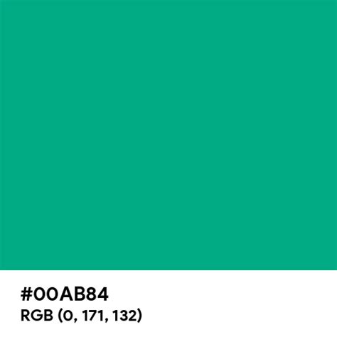 Green (Pantone) color hex code is #00AB84