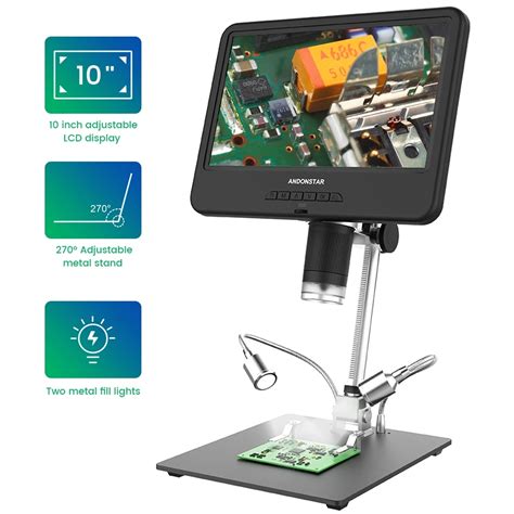 Andonstar AD210 AD209 Digital Microscope 12MP 1080P 10 LCD Display 50