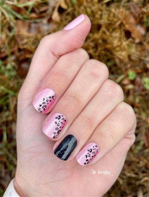 Color Street Spotted Soulmate Pink One Color Street Nails Cheetah