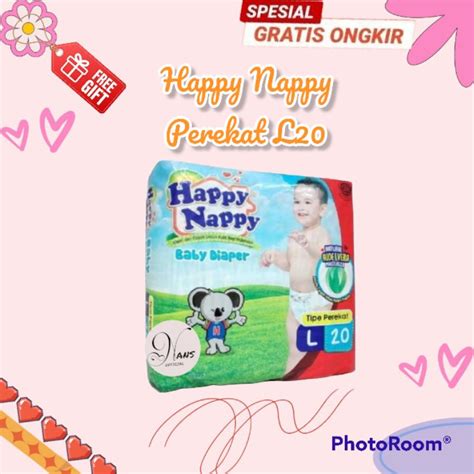 Jual Happy Nappy Diaper L20 Happy Nappy Diapers L 20 Tipe Perekat