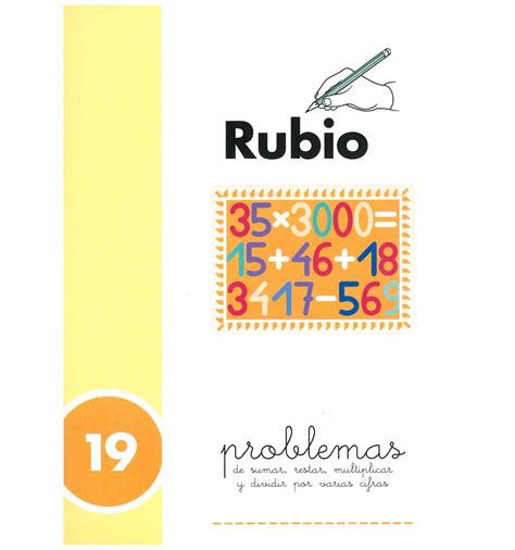 Cuaderno De Problemas 19 Problemas De Sumar Restar Multiplicar Y Dividir Por Varias Cifra De