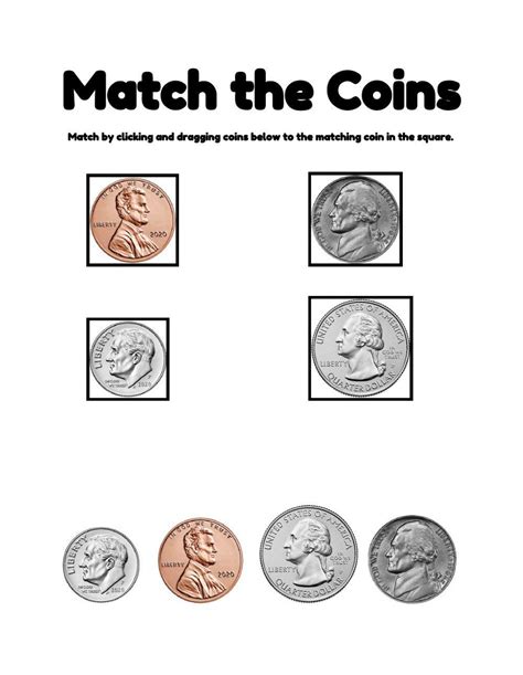 Coin Match Turtle Diary Worksheet Worksheets Library