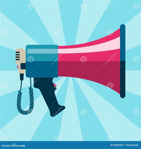 Megaphone Bullhorn Communication Message Loud Speaker Vector Illustration Stock Vector