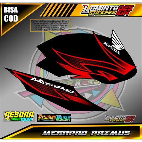 Jual Striping Variasi Megapro Primus List Stiker Megapro Racing