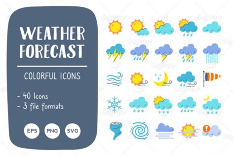 COLORFUL WEATHER ICONS Graphic by insemar-vector-art · Creative Fabrica