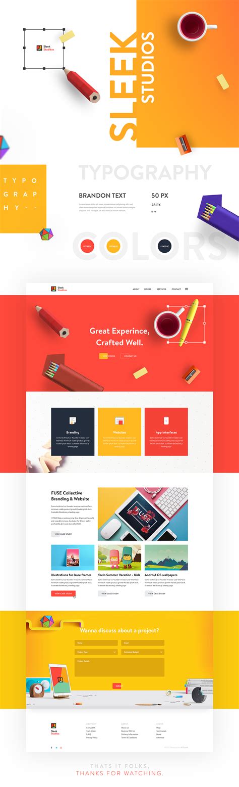 SLEEK Studios - Website Design Concept 2017 :: Behance