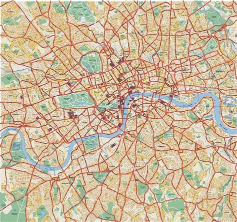 London Vector Map London Eps Illustrator Vector Maps Order And