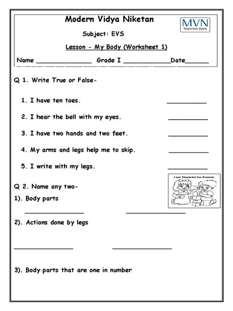 My Body English Vocabulary Worksheet English Treasure Trove Worksheets Library