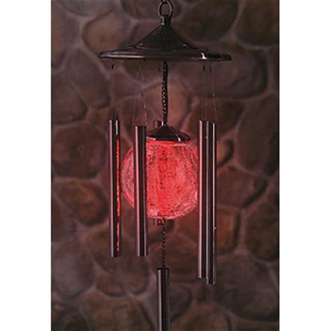 Solar - powered Lighted Wind Chimes - 214697, Decorative Accessories at ...