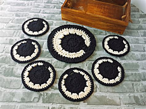 Crochet Pattern Eclipse Moon Coaster Trivet Crochet Pattern Etsy