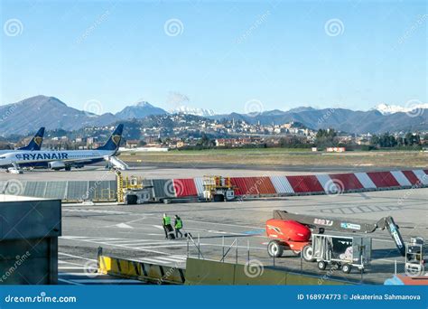 Planes And People In Il Caravaggio Orio Al Serio International Airport