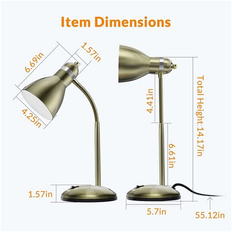 Mua Lepower Metal Desk Lamp Adjustable Goose Neck Table Lamp Eye