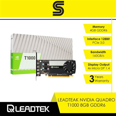 Leadtek Nvidia Quadro T Gb Gddr Shopee Malaysia