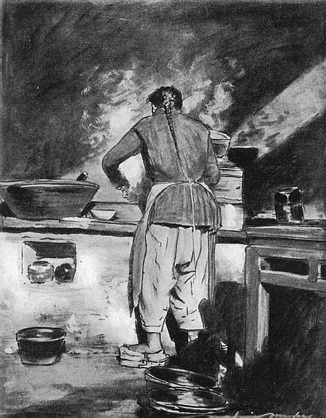 CHINA Chinese Cook 1920 Old Antique Vintage Print Picture