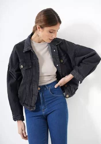 Campera Rígida De Jean Mujer Boyfriend Oversize Vintage Envío gratis