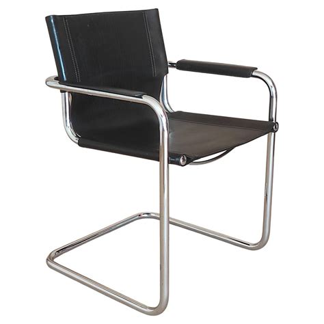 Fasem Cantilever Leather Chair By Mart Stam Italy S For Sale At Stdibs