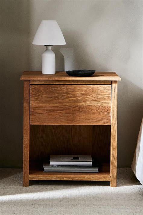 Stockwell Rustic Oak Wooden 1 Drawer Bedside Table Artofit