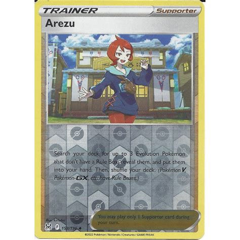 Pokemon Trading Card Game Arezu Reverse Holo Swsh Lost