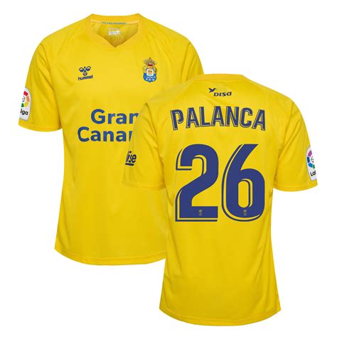 Alejandro Palanca 26 UD Las Palmas 2022 23 Home Jersey Yellow Ou Gold