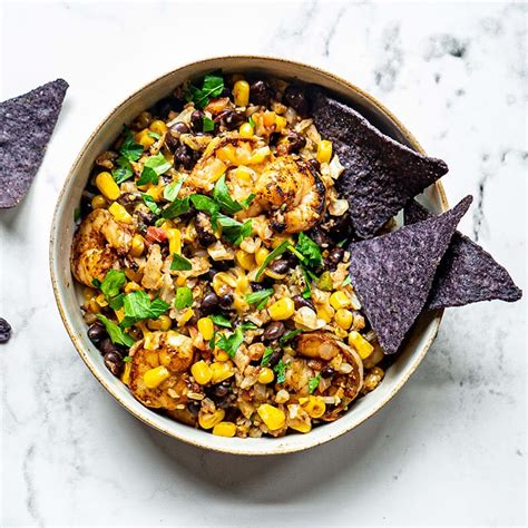 Tex-Mex cauliflower rice shrimp bowl | Recipes | WW USA