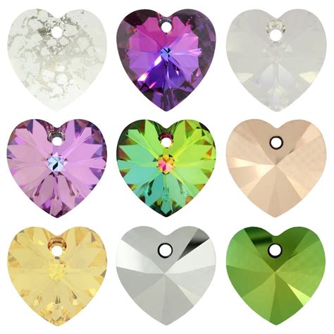 Swarovski Crystal 6228 XILION Heart Pendants Genuine 10mm Etsy Australia