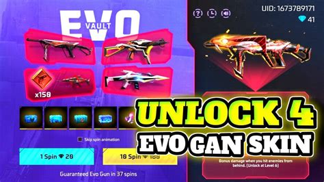 New Evo Vault Event Free Fire Unlock Evo Gan Skin New Event Free