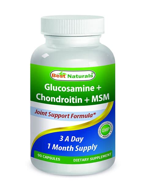 Best Naturals Glucosamine Chondroitin Msm Supplements 2600 Mg Per Serving 90 Capsules