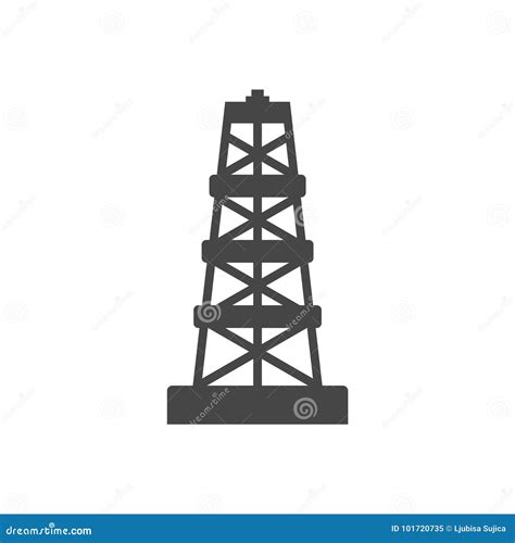 Ícone Da Plataforma Petrolífera Ilustração do Vetor Ilustração de