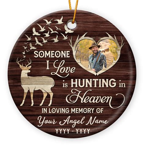 Personalized Deer Hunting Dad Memorial Ornament Hunter Angel Sympathy