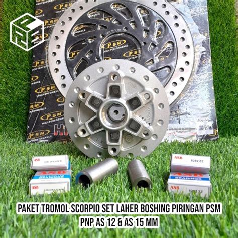 Jual Tromol Depan Scorpio Silver Set Paket Laher Dan Disc PSM Shopee