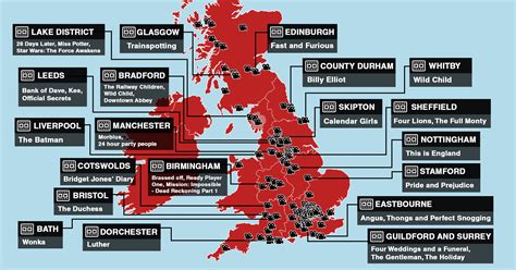 Map reveals iconic UK filming locations – was a film shot in your town ...