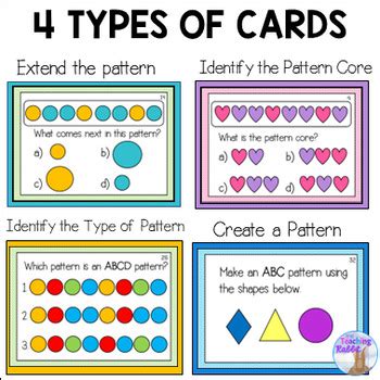 Patterning Task Cards By The Teaching Rabbit Tpt