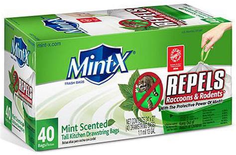 Mint X Rodent Repellent Tall Kitchen Trash Bags Gal Capacity Box