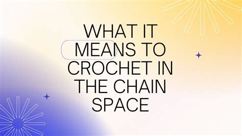 How To Crochet In A Chain Space Crochet For Beginners Youtube