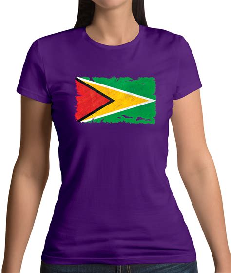 Guyana Flag Womens T Shirt Georgetown South America Country Travel T