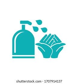 Silhouette Hand Hope Hand Sanitizer Logo Stock Vector Royalty Free