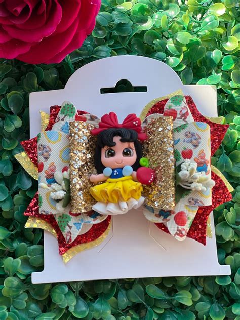 Snow White Hair Bowprincess Snow White Hair Bowhair Bow Etsy