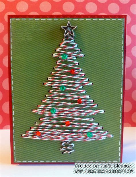 Jamiek711 Designs: Christmas Tree Trendy Twine Card